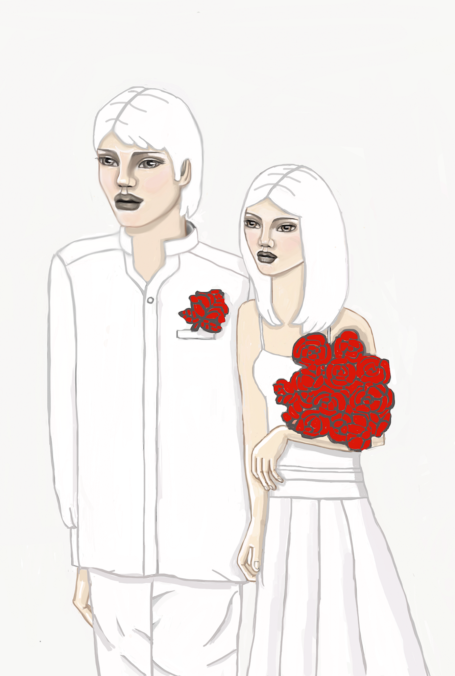 Portrait, women, man, family, wedding